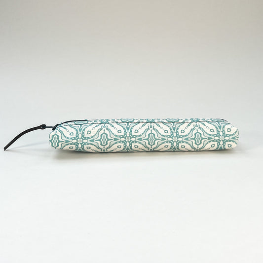 Teal Tile Slim Pencil Case