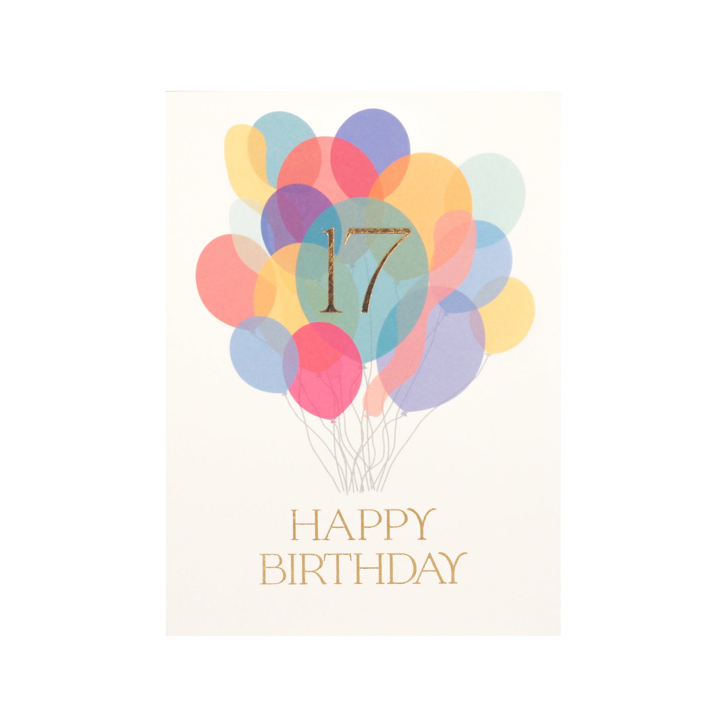 Seventeenth Birthday Balloon Bunch Card