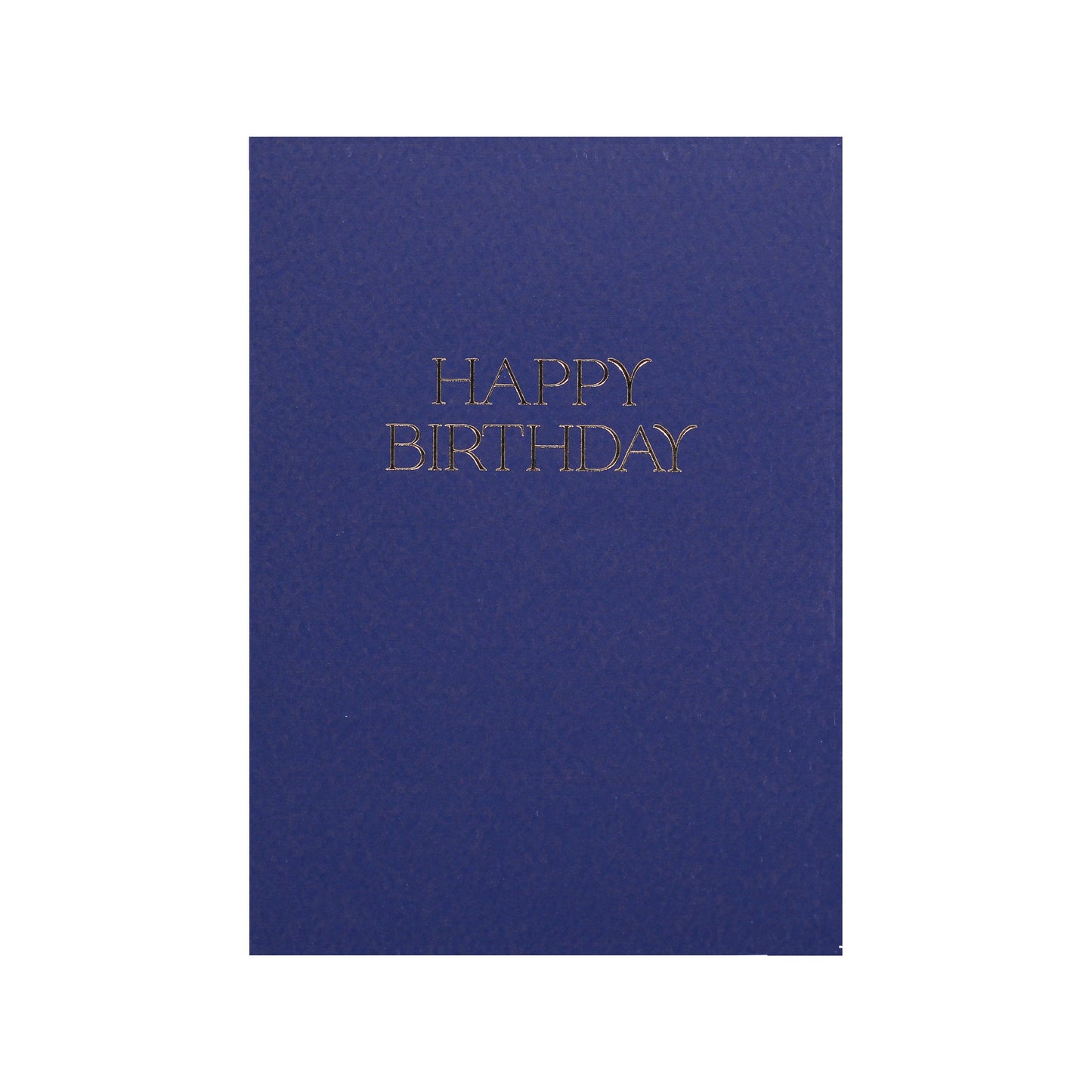 Elegant Navy Happy Birthday Card