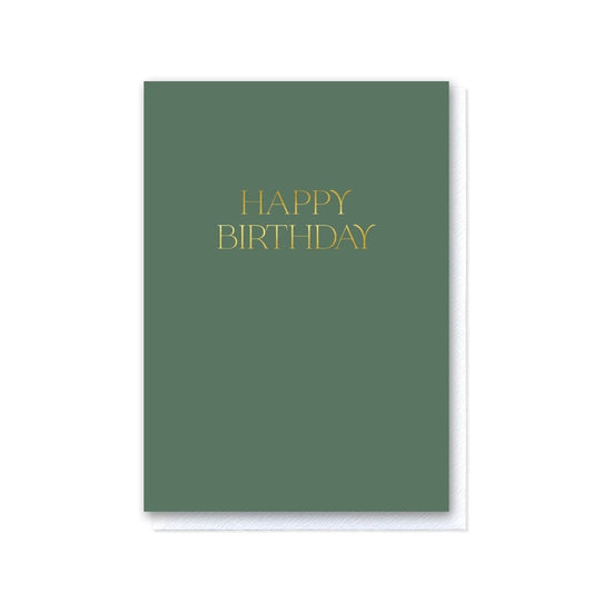 Elegant Sage Green Happy Birthday Card