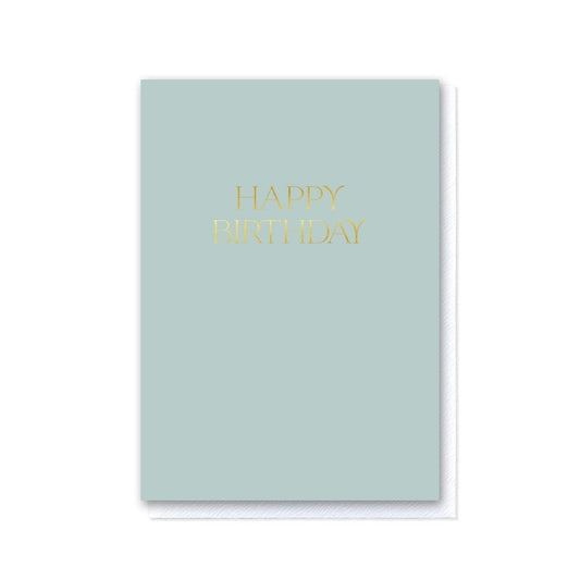 Elegant Duck Egg Happy Birthday Card