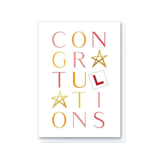 Congratulations Driving Test Pink