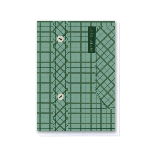 Father's Day Green Check Shirt