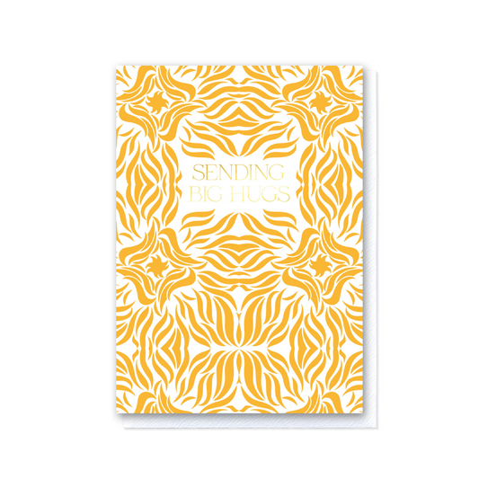 Sending Big Hugs in Mustard Swishes