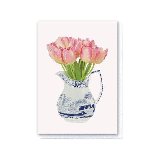 Tulips in a Spode Jug Card