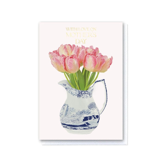 Tulips in a Spode Jug With Love on Mother's Day