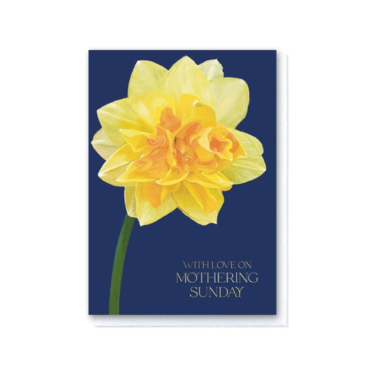 Daffodil With Love on Mothering Sunday Card