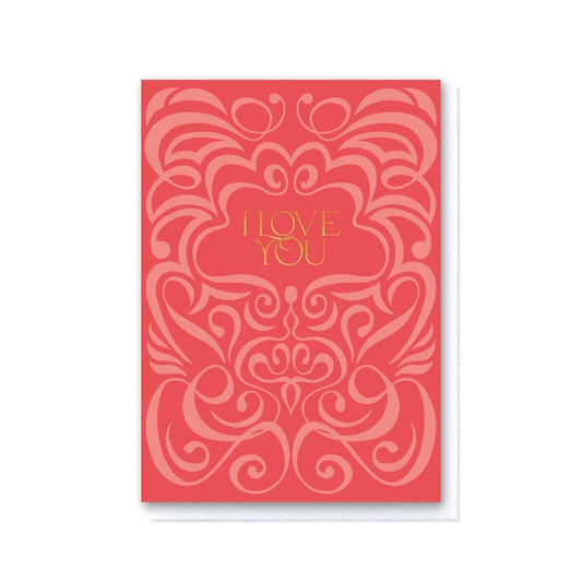 Swirl Two-tone Red I Love You