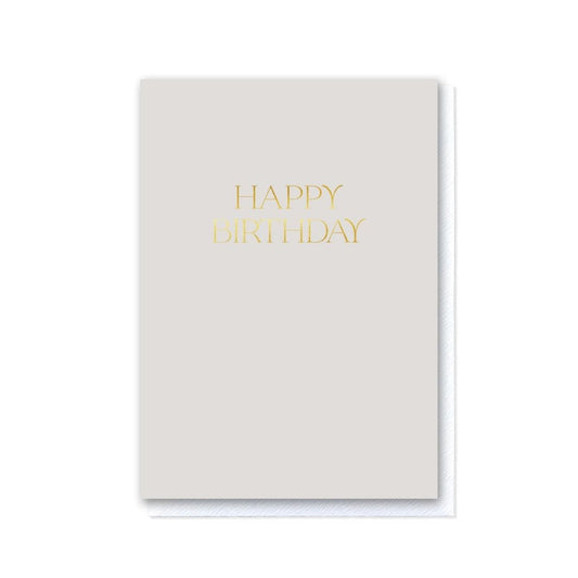 Elegant Grey Happy Birthday Card