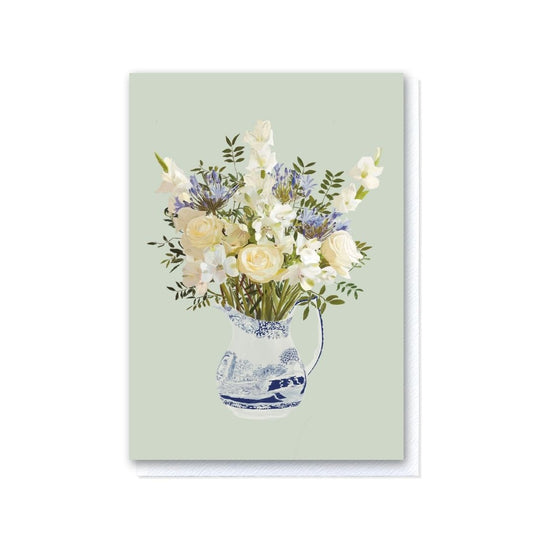 Blue and White Flowers in a Spode Jug