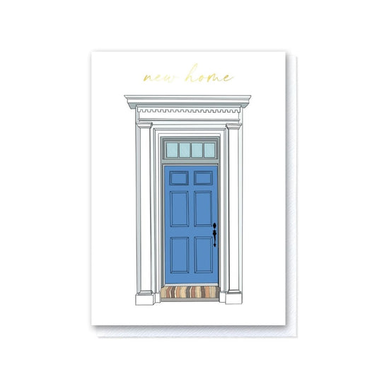 New Home Door Blue