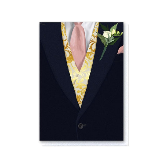 Attirely Good Navy Tweed Wedding Suit