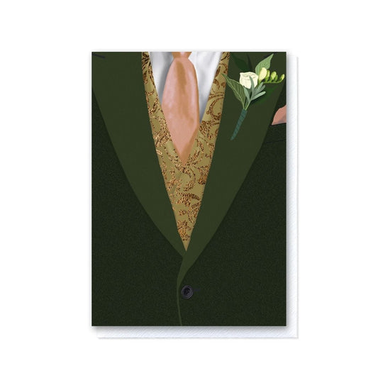 Attirely Good Green Tweed Wedding Suit
