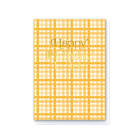 Woven Birthday - Mustard