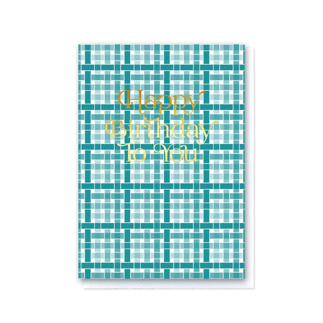 Woven Birthday - Teal