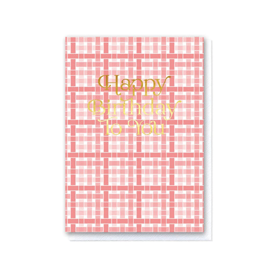Woven Birthday - Coral