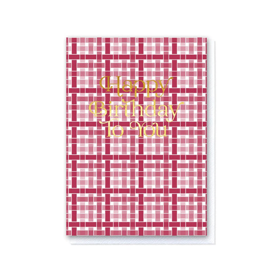 Woven Birthday - Burgundy