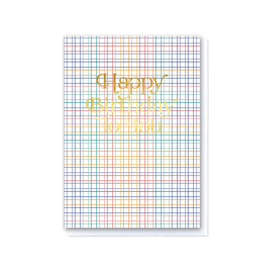Woven Birthday - Multi Fine Lines