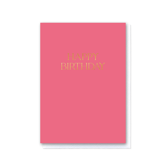 Elegant Pink Happy Birthday Card