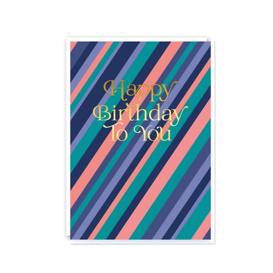 Woven Birthday - Multi Diagonal Pink Lines