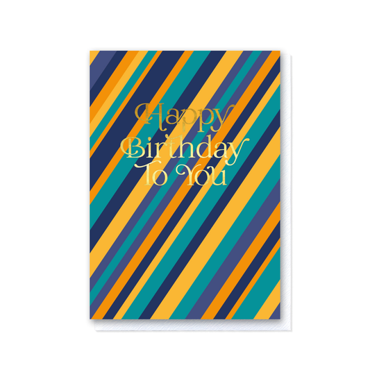 Woven Birthday - Multi Diagonal Orange Lines