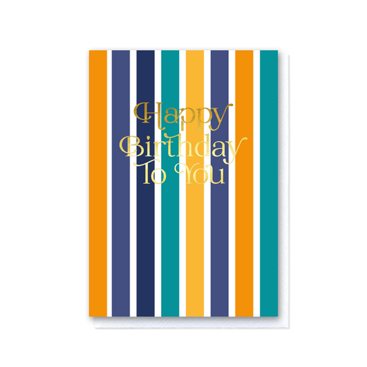 Woven Birthday - Wide Stripes Orange