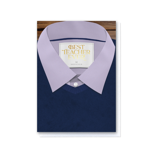 Attirely Good - Lilac Shirt Navy Best Teacher Ever!