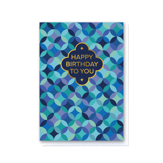 Intersect - Circles Patchwork Blue