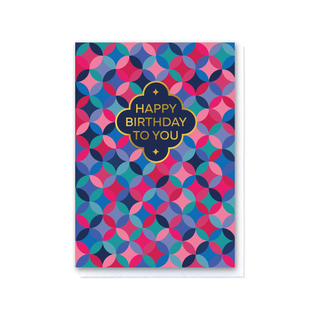 Intersect - Circles Patchwork Pink