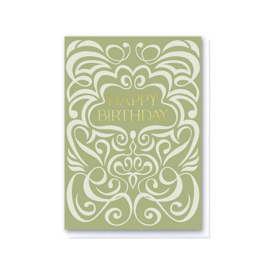 Swirl Pistachio Happy Birthday
