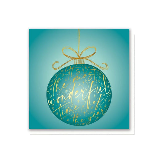 Most Wonderful Time of the Year Teal Bauble