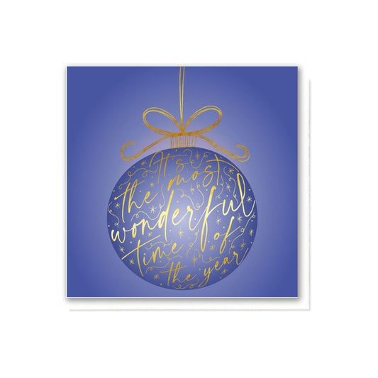Most Wonderful Time of the Year Blue Bauble