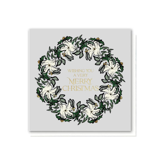 White Flower Berry Wreath
