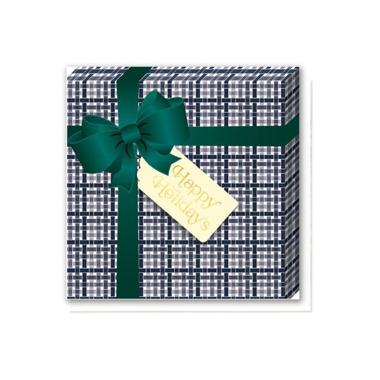 Navy Gingham Present