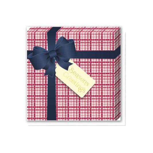Burgundy Gingham Present