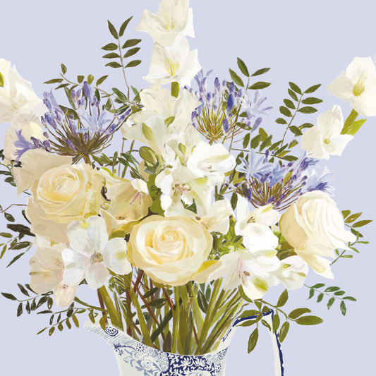 Square - Blue & White Flowers