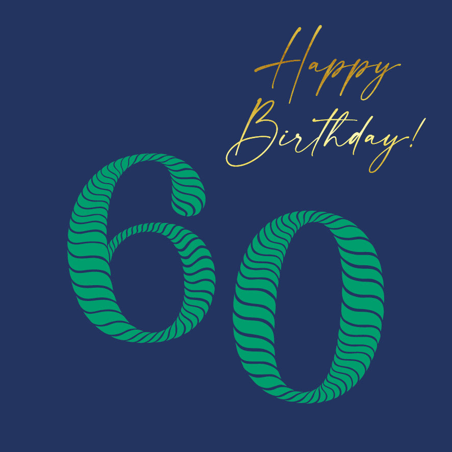 Square - Birthday Stripes Male 60