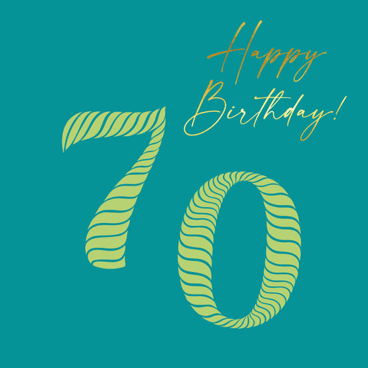 Square - Birthday Stripes Male 70