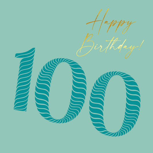 Square - Birthday Stripes 100