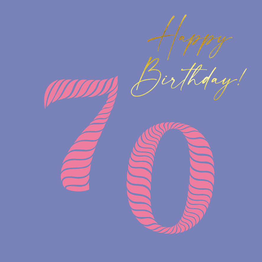 Square - Birthday Stripes Female 70