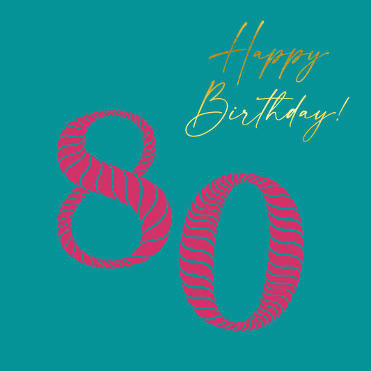 Square - Birthday Stripes Female 80
