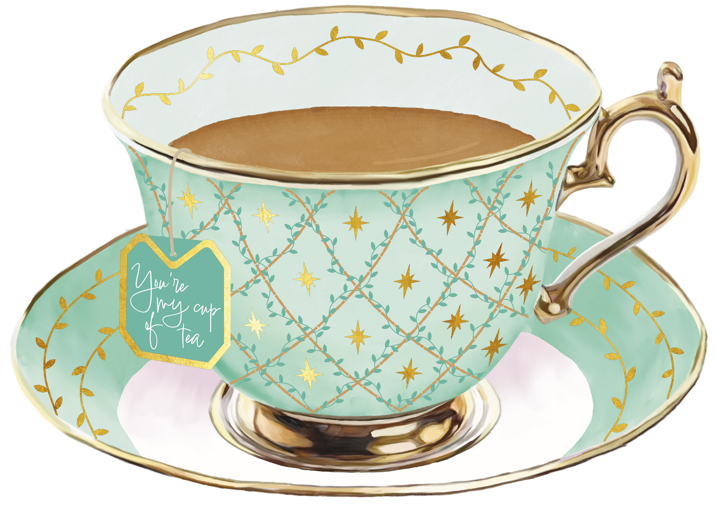 TIme for Tea Cups - You're my cup of Tea Duck Egg