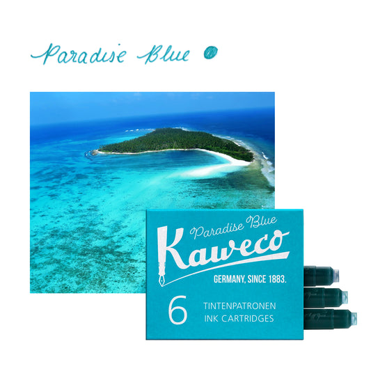 Kaweco Paradise Blue Ink Cartridge (Pack of 6)