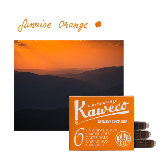 Kaweco Sunrise Orange Ink Cartridge (Pack of 6)