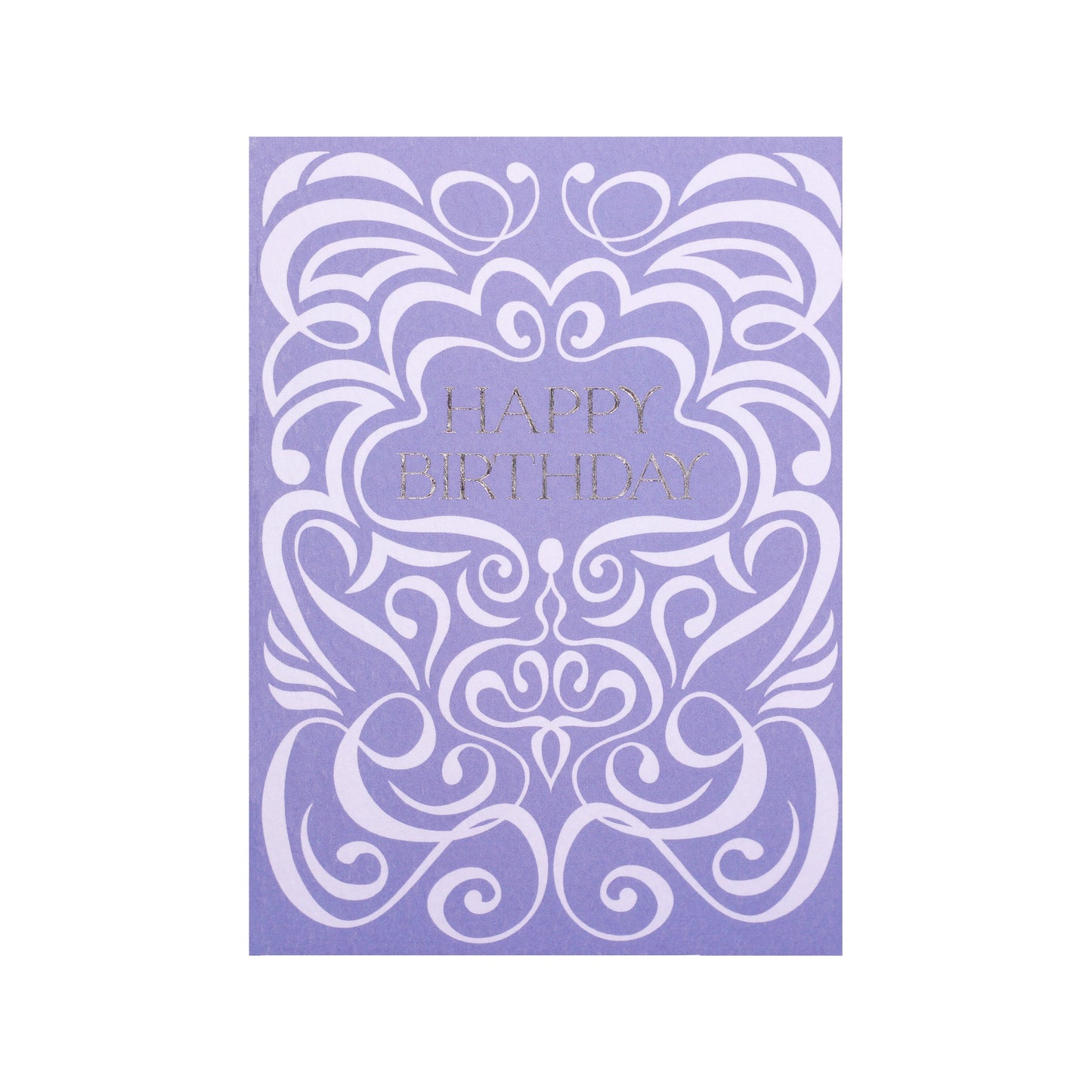 Lilac Swirl Two-Tone Swirl Happy Birthday